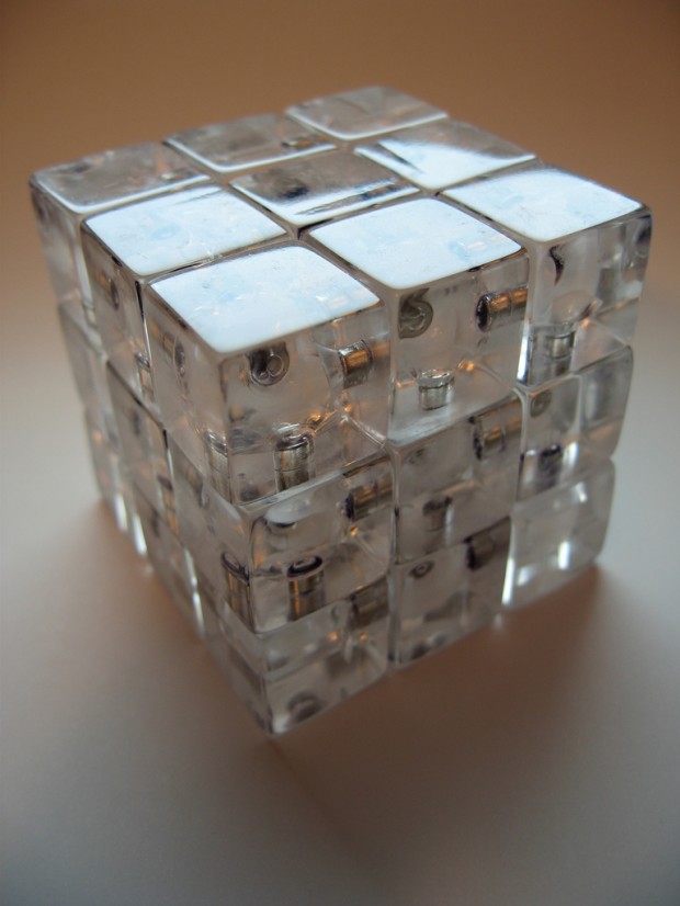 Clear Rubik's Cubes with Magnets